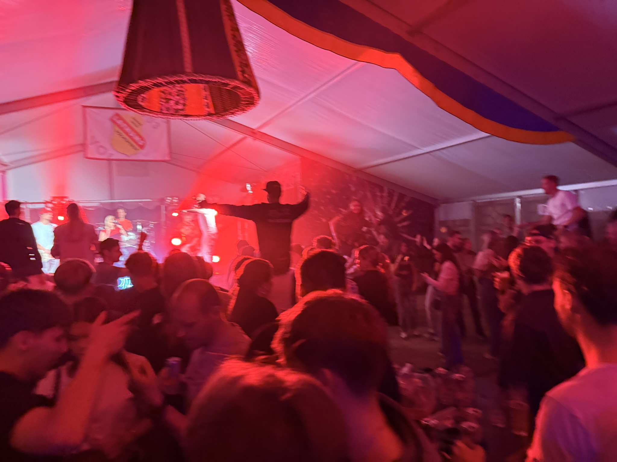 Feestende bezoekers